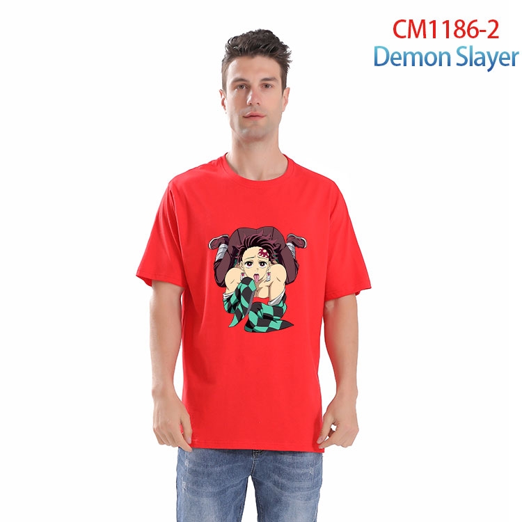Demon Slayer Kimets Printed short-sleeved cotton T-shirt from S to 4XL  CM 1186 2