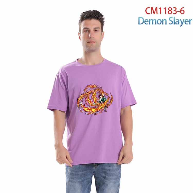Demon Slayer Kimets Printed short-sleeved cotton T-shirt from S to 4XL CM 1183 6