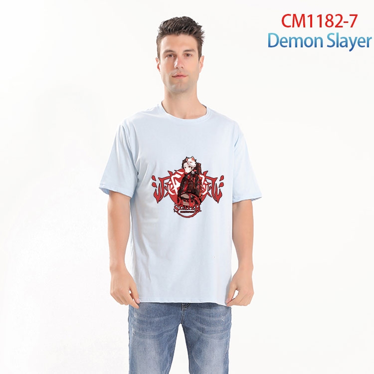 Demon Slayer Kimets Printed short-sleeved cotton T-shirt from S to 4XL  CM 1182 7