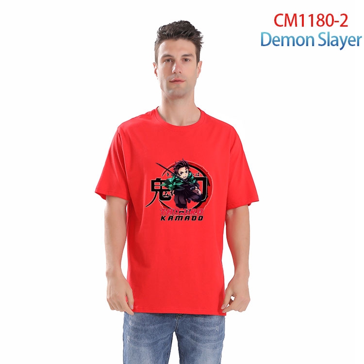 Demon Slayer Kimets Printed short-sleeved cotton T-shirt from S to 4XL  CM 1180 2