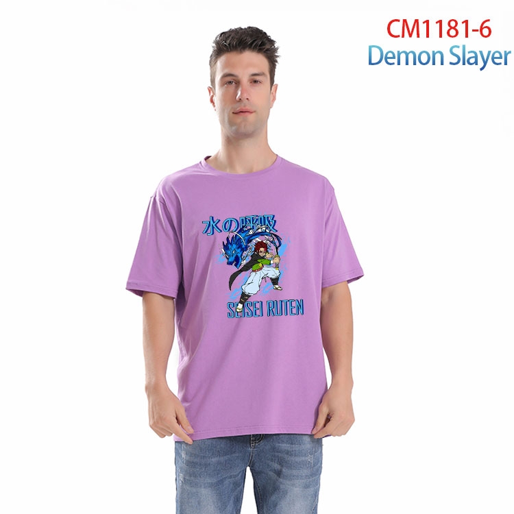 Demon Slayer Kimets Printed short-sleeved cotton T-shirt from S to 4XL CM 1181 6