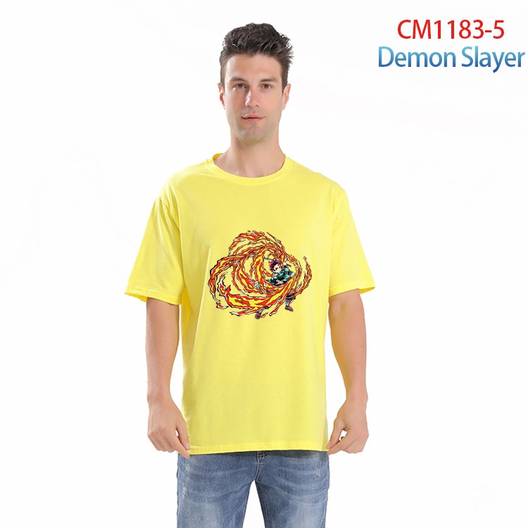 Demon Slayer Kimets Printed short-sleeved cotton T-shirt from S to 4XL CM 1183 5