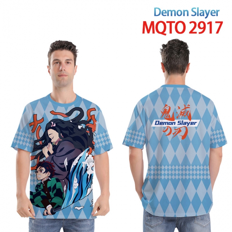 Demon Slayer Kimets Full color printed short sleeve T-shirt from XXS to 4XL MQTO-2917