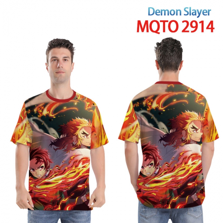 Demon Slayer Kimets Full color printed short sleeve T-shirt from XXS to 4XL  MQTO-2914