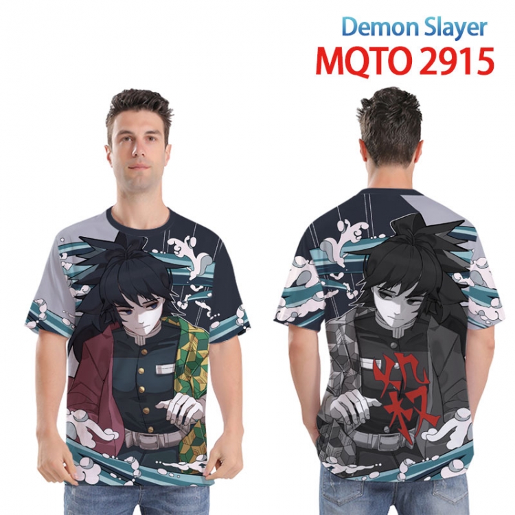 Demon Slayer Kimets Full color printed short sleeve T-shirt from XXS to 4XL MQTO-2915
