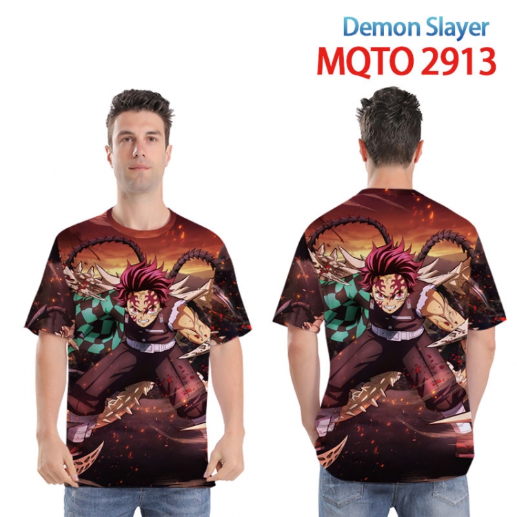 Demon Slayer Kimets Full color printed short sleeve T-shirt from XXS to 4XL MQTO-2913