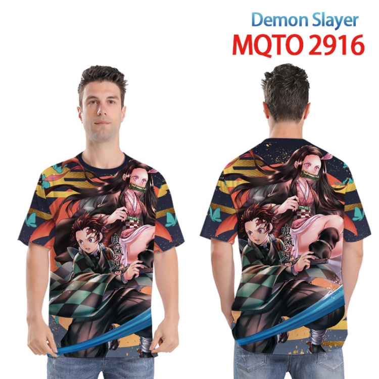 Demon Slayer Kimets Full color printed short sleeve T-shirt from XXS to 4XL  MQTO-2916