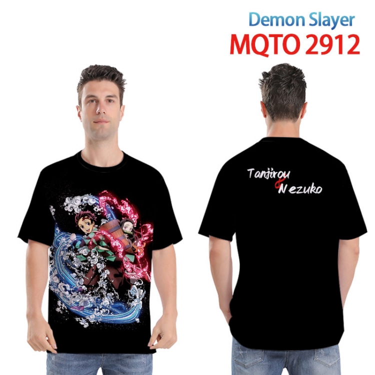 Demon Slayer Kimets Full color printed short sleeve T-shirt from XXS to 4XL MQTO-2912