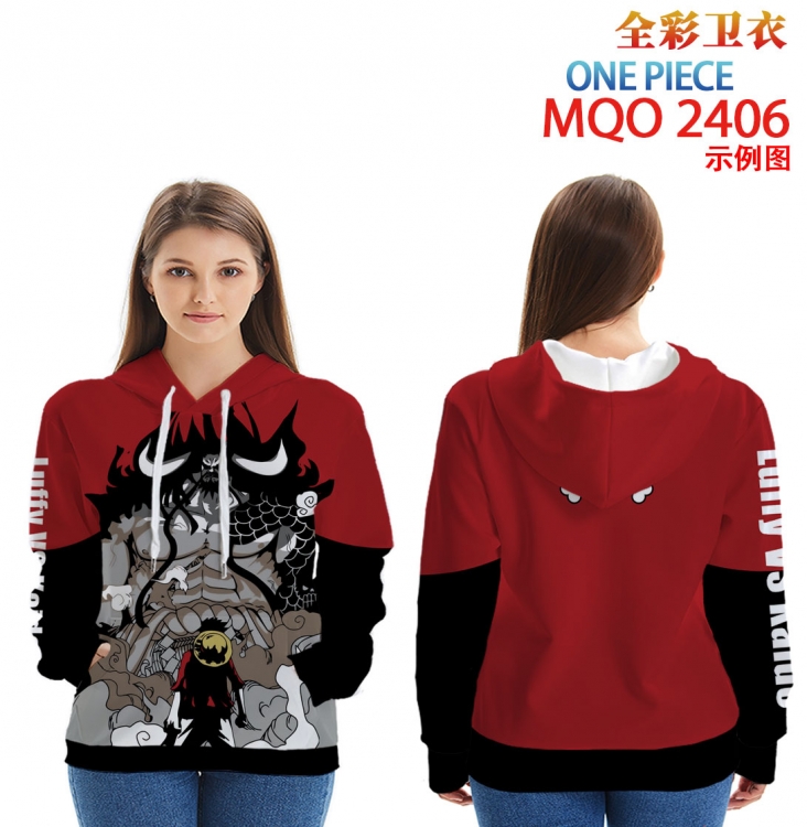 One Piece Full Color Patch pocket Sweatshirt Hoodie  from XXS to 4XL MQO-2406