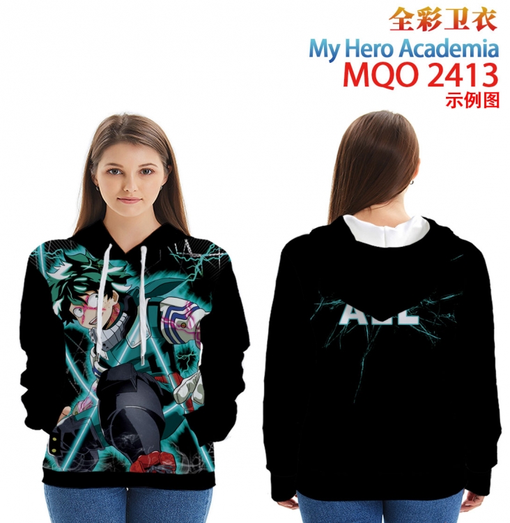 My Hero Academia Full Color Patch pocket Sweatshirt Hoodie  from XXS to 4XL  MQO-2413