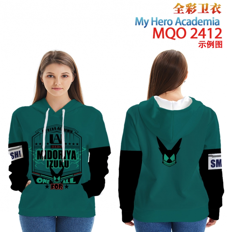 My Hero Academia Full Color Patch pocket Sweatshirt Hoodie  from XXS to 4XL MQO-2412