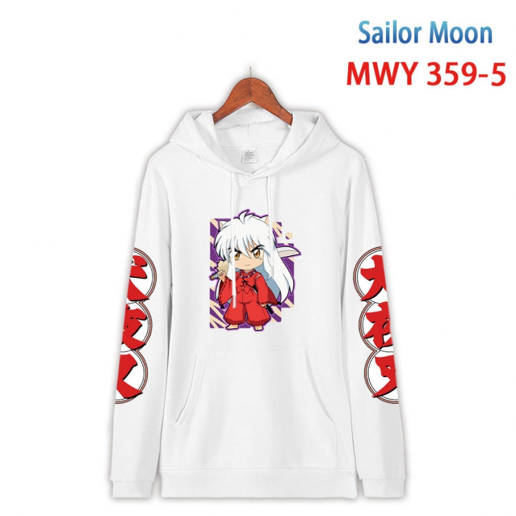 sailormoon Cartoon Sleeve Hooded Patch Pocket Cotton Sweatshirt from S to 4XL  MWY 359 5