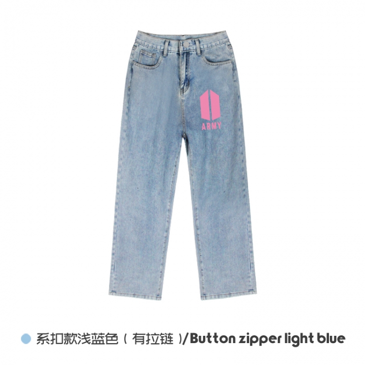 BTS  Elasticated No-Zip Denim Trousers from M to 3XL  NZCK03-7
