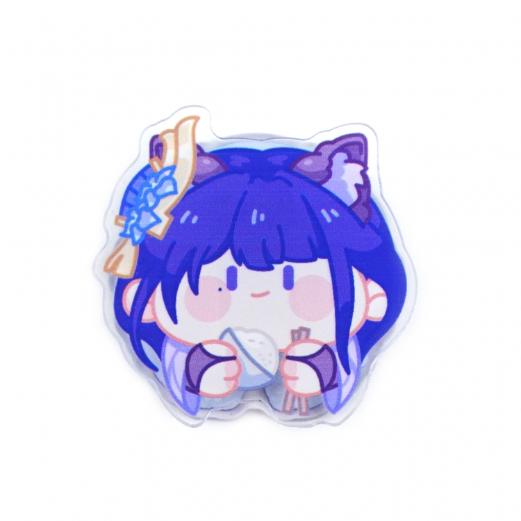 Genshin Impact  Anime Double Sided Pattern Acrylic Book Holder Student Stationery 4.5x5cm  price for 5 pcs