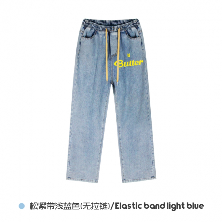 butter Elasticated No-Zip Denim Trousers from M to 3XL  NZCK02-7