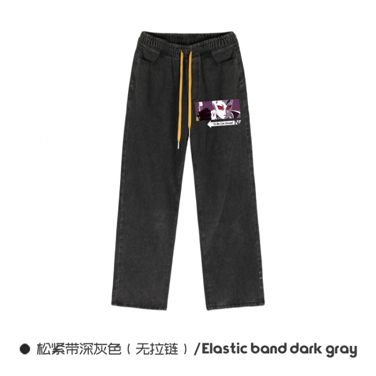 JoJos Bizarre Adventure Elasticated No-Zip Denim Trousers from M to 3XL NZCK01-11