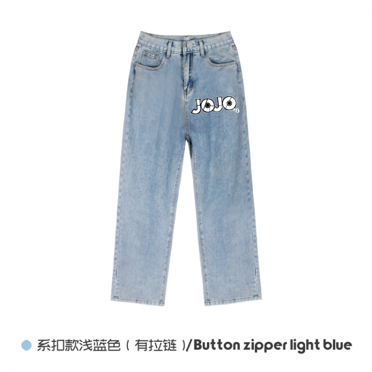 JoJos Bizarre Adventure Elasticated No-Zip Denim Trousers from M to 3XL  NZCK03-1