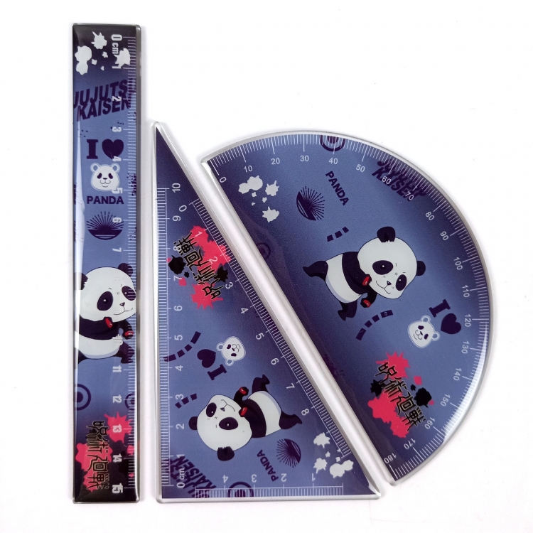 Jujutsu Kaisen  Epoxy Acrylic Ruler Anime Peripheral Two-dimensional Stationery Set