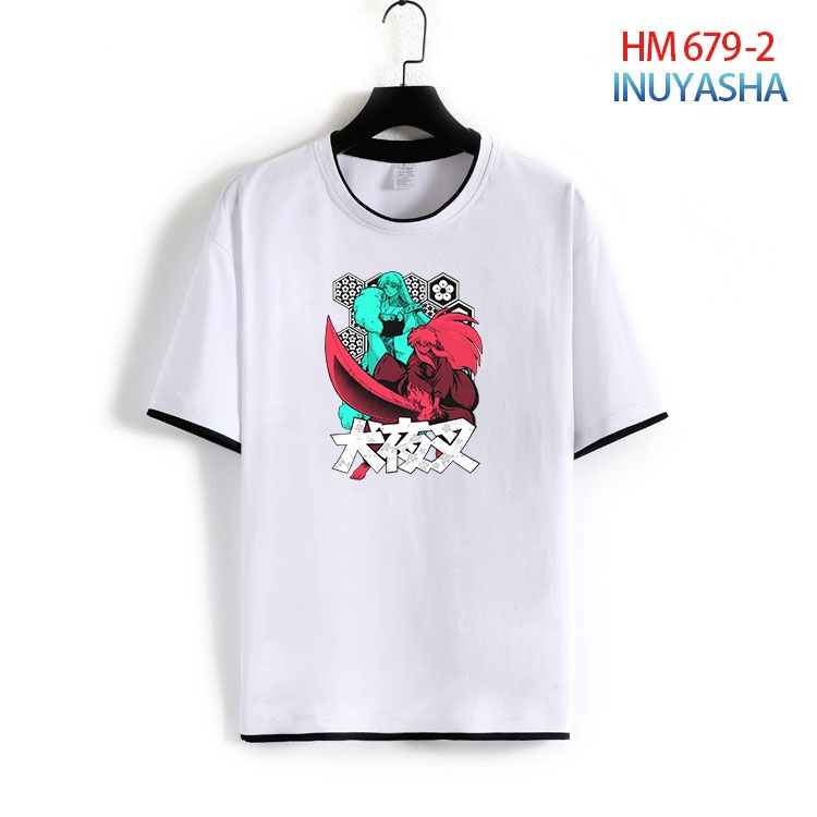 Inuyasha Color Loose short sleeve cotton T-shirt  from S to 6XL  HM 679 2