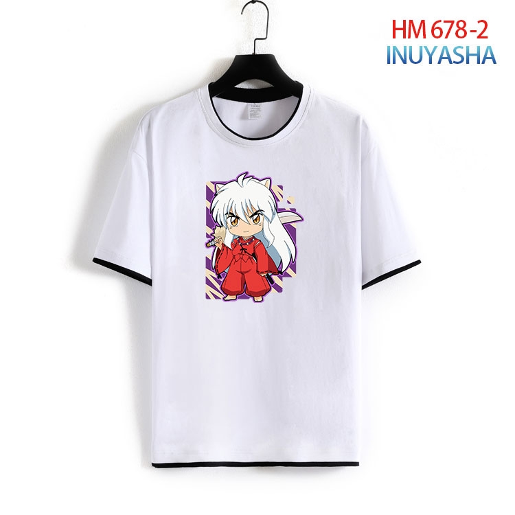 Inuyasha Color Loose short sleeve cotton T-shirt  from S to 6XL HM 678 2
