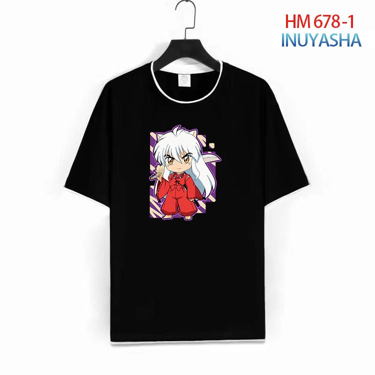 Inuyasha Color Loose short sleeve cotton T-shirt  from S to 6XL HM 678 1