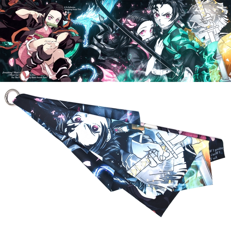 Demon Slayer Kimets Anime Surroundings Small Square Pendant 20X60CM price for 5 pcs F07