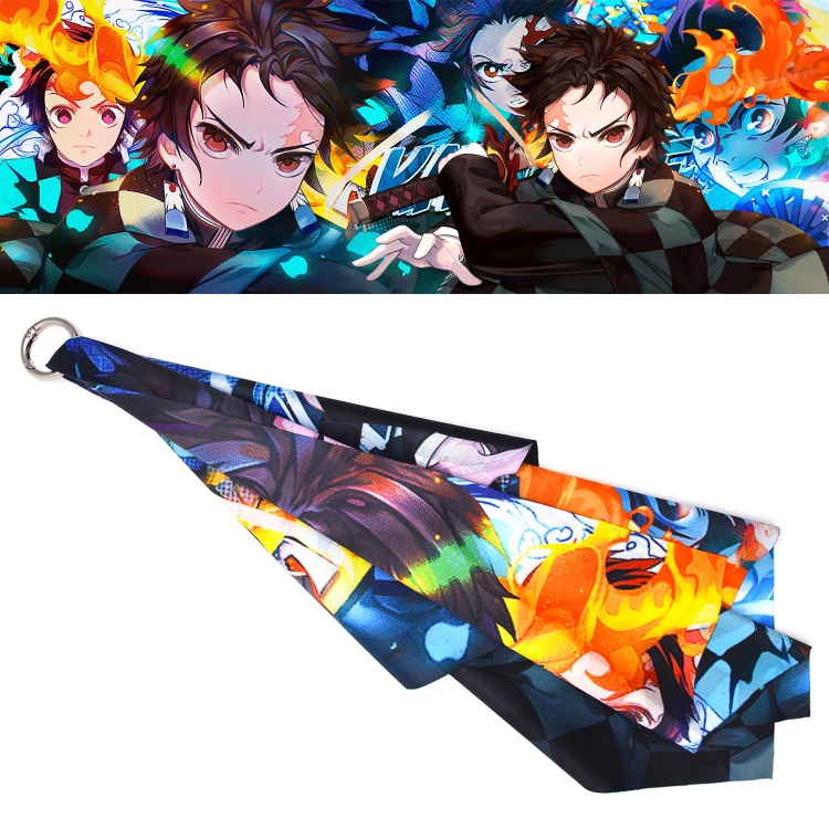 Demon Slayer Kimets Anime Surroundings Small Square Pendant 20X60CM price for 5 pcs