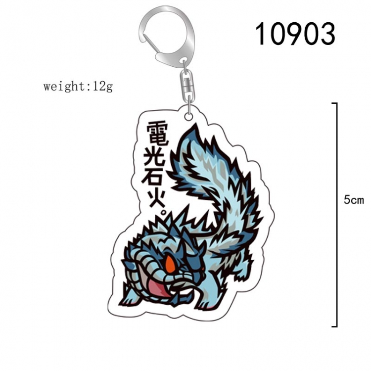 Monster Hunter Anime acrylic Key Chain  price for 5 pcs 10903