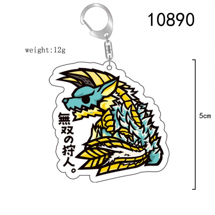 Monster Hunter Anime acrylic Key Chain  price for 5 pcs 10890