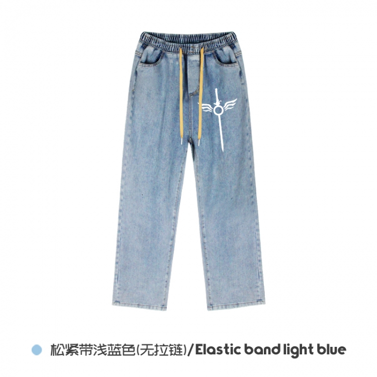 Sword Art Online Elasticated No-Zip Denim Trousers from M to 3XL  NZCK02-5