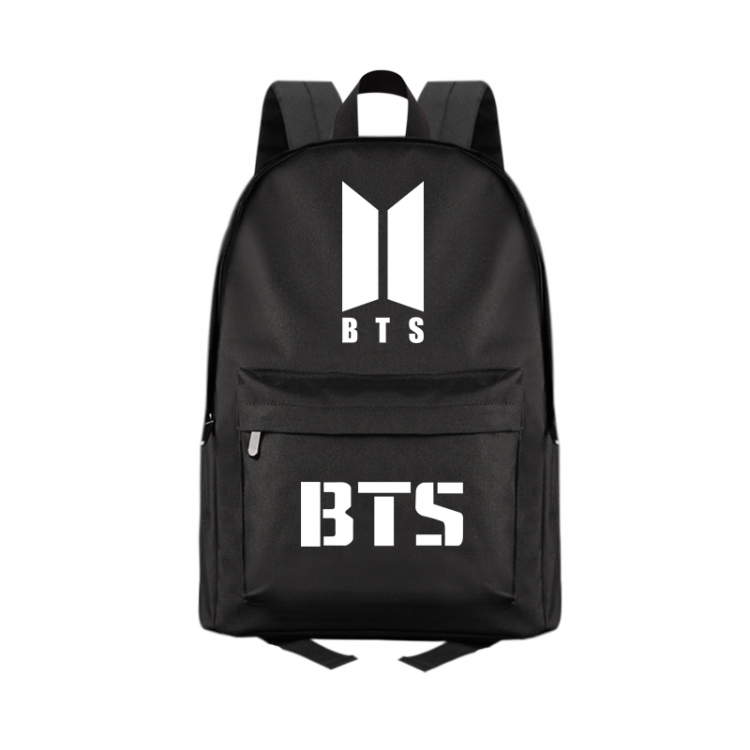 BTS Anime Print Zipper Canvas Multifunctional Storage Bag Backpack 41X29X16cm