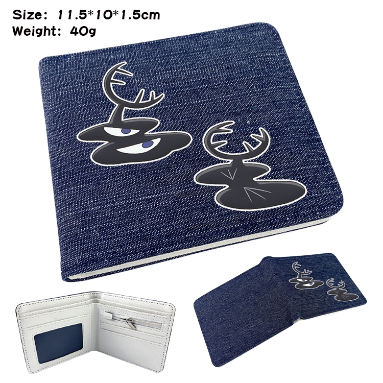 Kings Ranking Anime Peripheral Denim Folding Wallet 11.5X10X1.5CM 40g