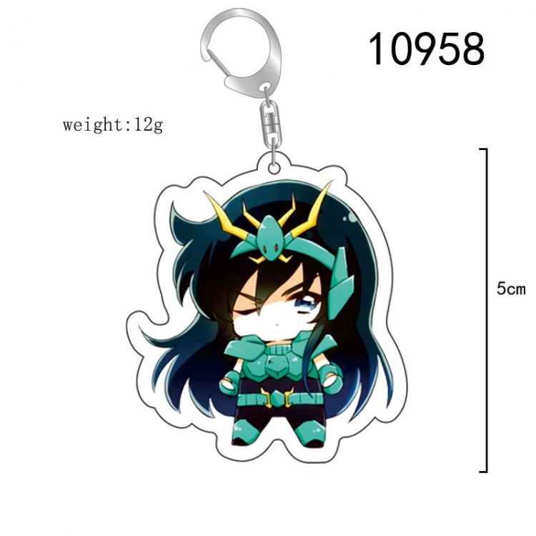Saint Seiya Anime acrylic Key Chain  price for 5 pcs 10958