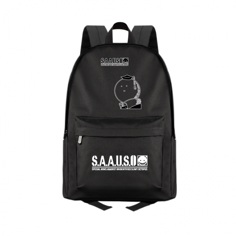 Ansatsu Kyoushitsu Assassination Classroom Anime Print Zipper Canvas Multifunctional Storage Bag Backpack 41X29X16cm