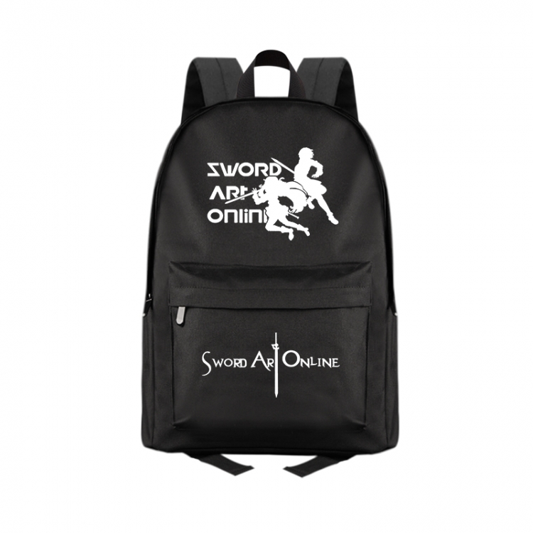 Sword Art Online Anime Print Zipper Canvas Multifunctional Storage Bag Backpack 41X29X16cm