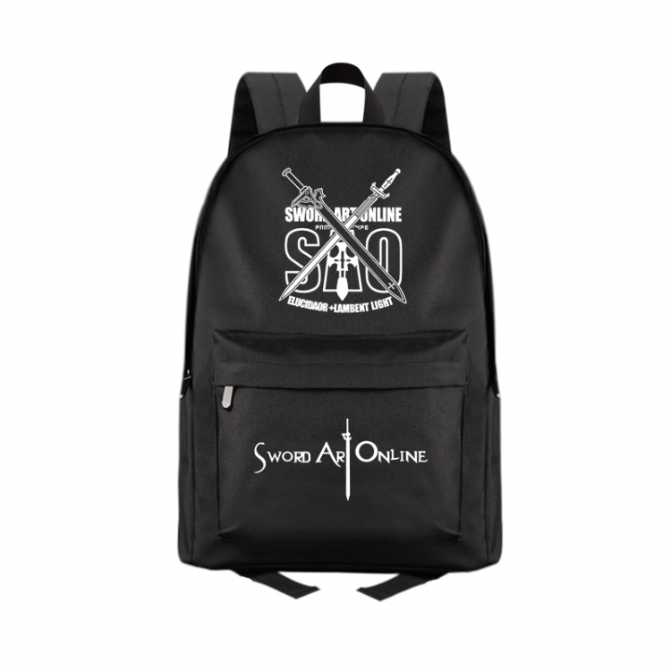 Sword Art Online Anime Print Zipper Canvas Multifunctional Storage Bag Backpack 41X29X16cm