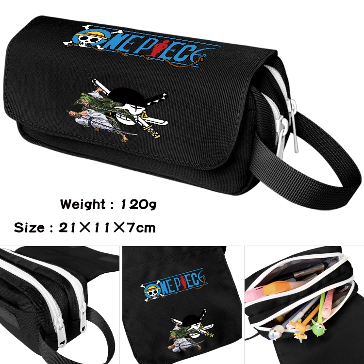 One Piece Anime Multifunctional Waterproof Canvas Portable Pencil Bag Cosmetic Bag 20x11x7cm