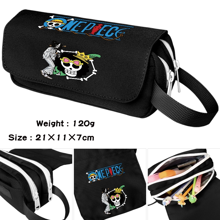 One Piece Anime Multifunctional Waterproof Canvas Portable Pencil Bag Cosmetic Bag 20x11x7cm