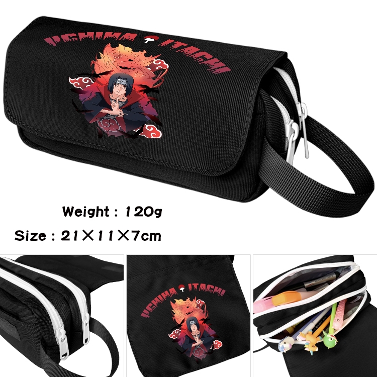  Naruto  Anime Multifunctional Waterproof Canvas Portable Pencil Bag Cosmetic Bag 20x11x7cm