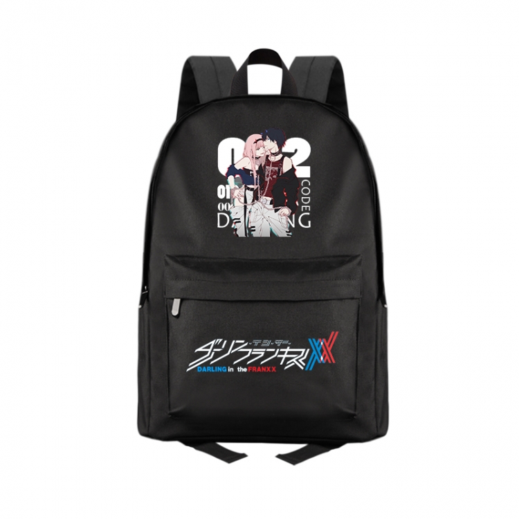 DARLING in the FRANX Anime Print Zipper Canvas Multifunctional Storage Bag Backpack 41X29X16cm