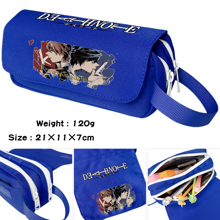Death note Anime Multifunctional Waterproof Canvas Portable Pencil Bag Cosmetic Bag 20x11x7cm