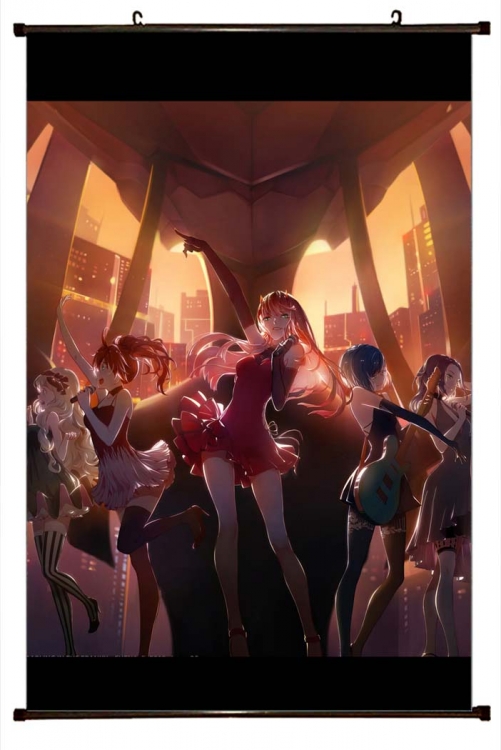 DARLING in the FRANX Anime black Plastic rod Cloth painting Wall Scroll 60X90CM G2-16