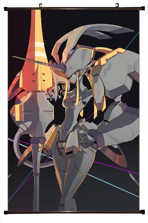 DARLING in the FRANX Anime black Plastic rod Cloth painting Wall Scroll 60X90CM G2-48