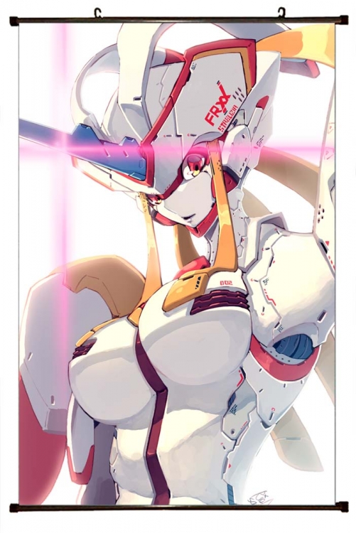 DARLING in the FRANX Anime black Plastic rod Cloth painting Wall Scroll 60X90CM G2-59