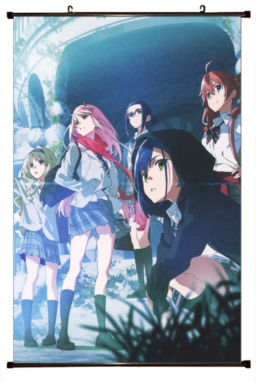 DARLING in the FRANX Anime black Plastic rod Cloth painting Wall Scroll 60X90CM  G2-25