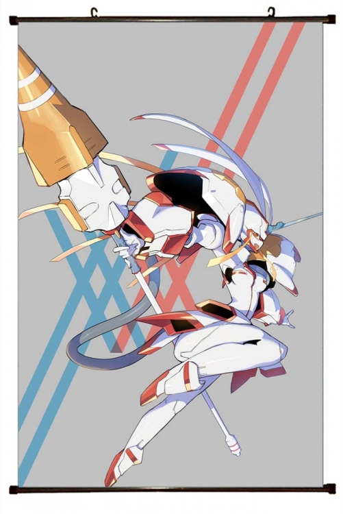 DARLING in the FRANX Anime black Plastic rod Cloth painting Wall Scroll 60X90CM  G2-55