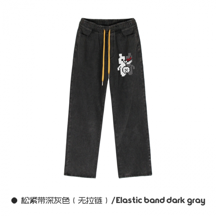 Dangan-Ronpa  Elasticated No-Zip Denim Trousers from M to 3XL  NZCK01-6