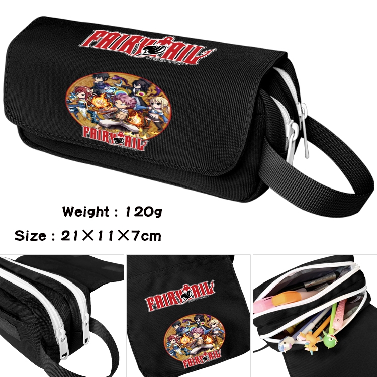  Fairy tail Anime Multifunctional Waterproof Canvas Portable Pencil Bag Cosmetic Bag 20x11x7cm