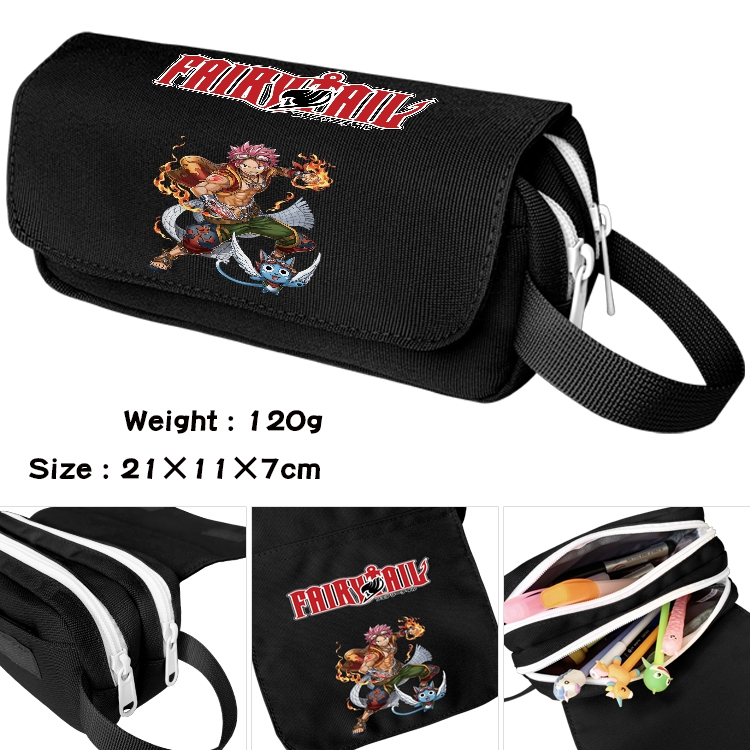  Fairy tail Anime Multifunctional Waterproof Canvas Portable Pencil Bag Cosmetic Bag 20x11x7cm