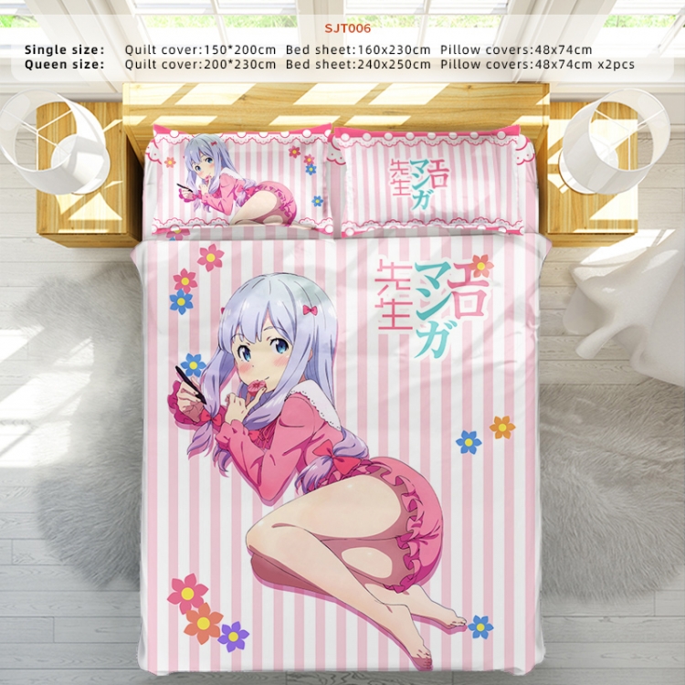 Ero Manga Sensei Anime Four Piece Set 1.5-1.8 Bed 2 Pillowcases 48x74 Quilt Cover 200x230 Sheet 240x250 SJT006